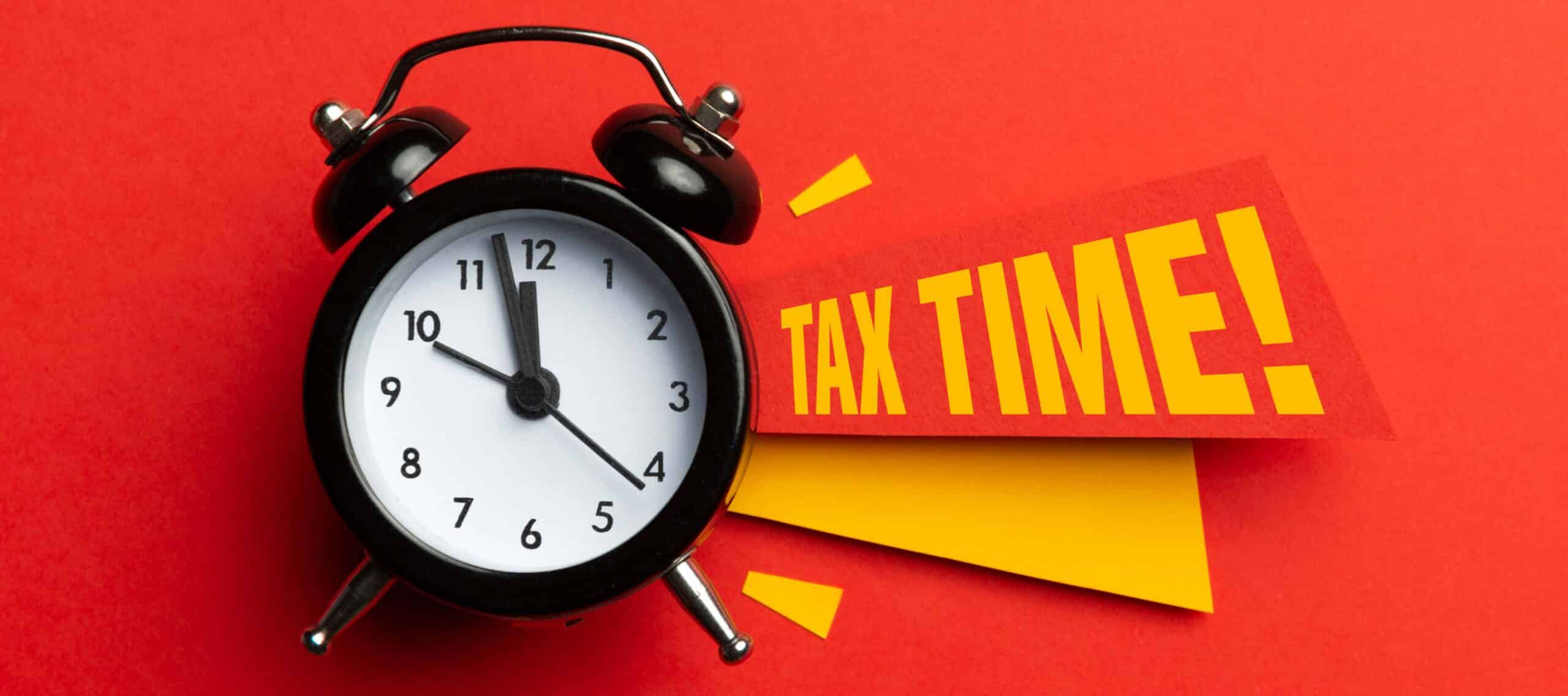 Alarm Clock with Tax Time! written by it. Article title: Tax Center