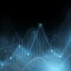 Blue digital graph. Article title: Tech Gains Lead Market Rally as Inflation Cools