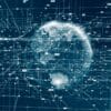 The world with a tech network overlay Article title: Tech Market Reacts to Eased Export Limits